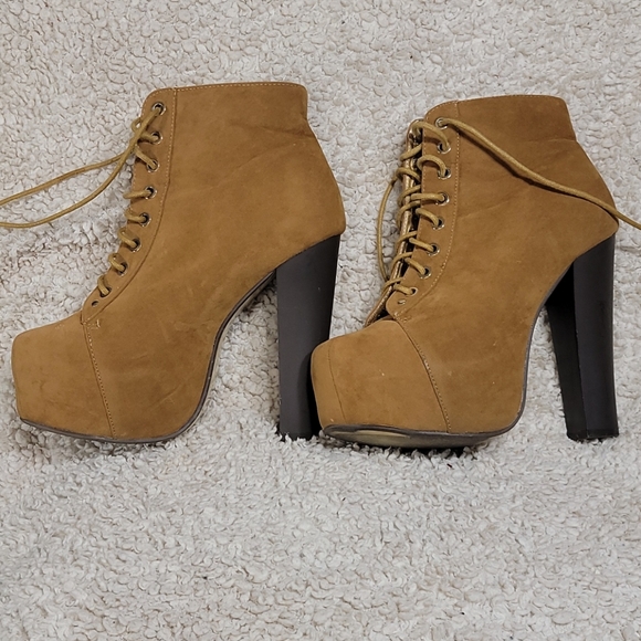 Tan platform booties - Picture 2 of 8